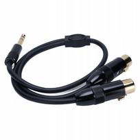 Adapteris Dual XLR female į 1/4 colio 6,35 mm stereo leristra 8A