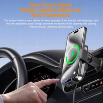 Automobilinis telefono laikiklis su belaidžiu greitu įkrovimu