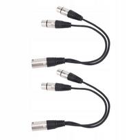 XLR skirstymo kabelis 3 PIN XLR vyras į du XLR