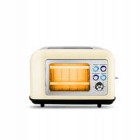 Skrudintuvas 2 skrebučiams su langu Kitchencook TOASTEO GLASS BEIGE