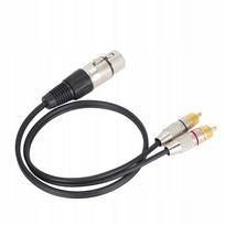 Garso skirstytuvas 1 XLR moteriška į 2 RCA vyriškus QO Cable