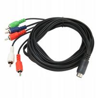 Mini 10-pin AV DIN kabelis, 10-pin DIN į 5 RCA AV