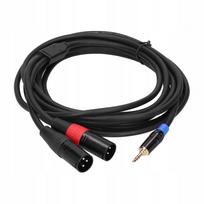 Garso adapteris 3,5 mm stereo jungtis į 2 XLR male