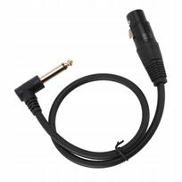 XLR moteriškas į 6,35 mm vyriškas mono kabelis, subalansuotas XLR moteriškas į 9O
