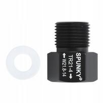 Adapteris natrio cilindrui, juodas, TR21x4 vidinė sriegis į CD sriegį