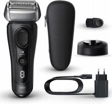 Vyriškas elektrinis skustuvas Braun Series 8 4+1 Wet&Dry su įkrovimo stotele, dėklu, sidabrinis