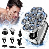 Elektrinė 9D 6in1 barzdaskutė su USB ir LED įkrovimu