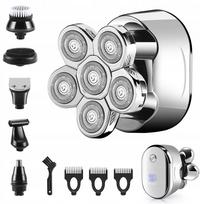 Elektrinis 4D 6in1 LED USB sukamasis skustuvas