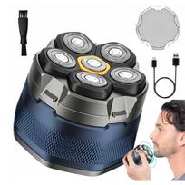Magnetinė rotacinė 6D barzdaskutė, 1400mAh LED baterija