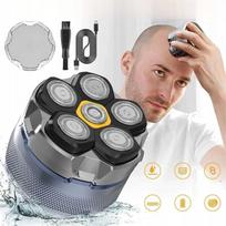 Vyrų galvos skustuvas su magnetine galvute, 6D LED, 1400mAh, USB