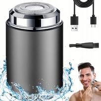 Mini nešiojamas elektrinis skutimosi peiliukas vyrams USB su dantų šepetėliu