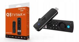 Medijos grotuvas Android TV Stick Q8 4K UHD, WiFi 6, valdymas balsu, Netflix, YouTube