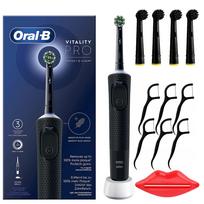 Elektrinis dantų šepetėlis Oral-B Vitality Black su antgaliais