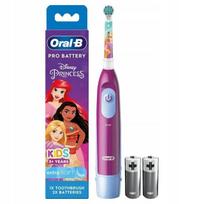 Elektrinis dantų šepetėlis Oral-B Disney Princess su rožinėmis Frozen baterijomis