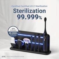 Dantų šepetėlis ICLO All in One, 4 in 1, juodas, su kavitacijos šveitikliu