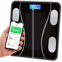 Bluetooth išmaniosios vonios svarstyklės 180kg, analitinės, LCD, riebalų matavimas, BMI