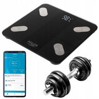 Vonios elektroninės svarstyklės su kūno riebalų matavimo funkcija, 180 kg
