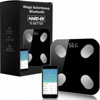 Vonios svarstyklės HARD-ER BLACK GLASS SMART SLIM