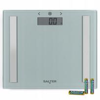 Skaitmeninės svarstyklės SALTER, stiklinės, kūno riebalų analizė, 150 kg, 8 vartotojams