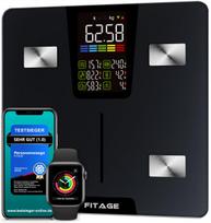 Asmeninės kūno analizės svarstyklės FITAGE 225kg su LED ir programėle