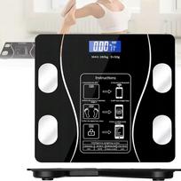 Elektroninės išmanios svarstyklės su BMI, stiklinės, 180 kg