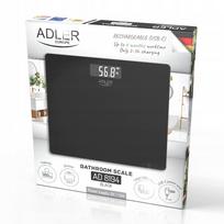 Vonios svarstyklės USB-C 180kg juodos LCD grūdintas stiklas 100g