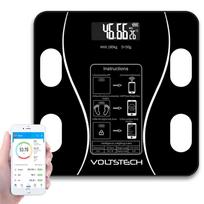 Analizinės svarstyklės BEDEE Bluetooth LED 180 kg, 8 vartotojams