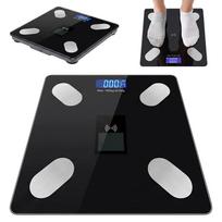 Vonios svarstyklės su Bluetooth, 12 parametrų, 180 kg, stiklinės