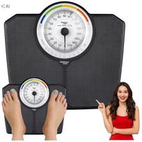 Mechaninė analoginė vonios svarstyklė 180 kg juoda