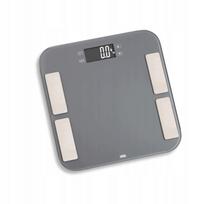 Voninė svarstyklė su svorio analize, iki 180 kg, 33 x 33 cm, pilka
