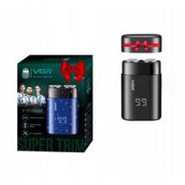 Barzdos skustuvas vyrams, juodas, atsparus vandeniui, su LED