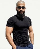 REBRENNER Essentials Plain Muscle Fit Short Sleeve T-Shirt Black Black/Xl black