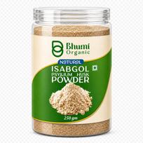 Bhumi Organic Isabgol Psyllium Whole Husk Powder - 250g