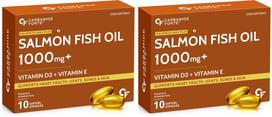Carbamide Forte Omega 3 Fish Oil Capsules Softgel 1000mg with Vitamin D & E | Omega 3 Supplement Softgel For Men & Women | Salmon Fish Oil Omega