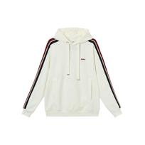 Nike Therma FIT LeBron Fleece Lined Basketball Casual Stripes Hooded Long Sleeved Sweatshirt Men's HV3404-133 White Sail / Dark Team Red raudona