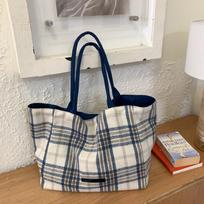 Fresh College-style Large Capacity Lazy Style Tote Bag without pendant gray