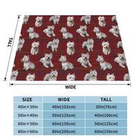 The Scottish Terrier Fleece Throw Blanket Scottie Dog Tartan Skye Blanket for Bedding Car Super Soft Bedroom Quilt 80cmx120cm
