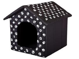 Guolis-būda Hobbydog R1 pėdutės, 38x32x38 cm, juodas