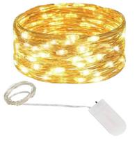 Girlianda 10 LED, šilta balta