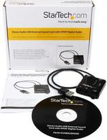 Garso plokštė Išorinė USB garso plokštė su SPDIF skaitmeniniu audio išėjimu - STARTECH - ICUSBAUDIO2D - 96 kHz/24 bitai - Juoda