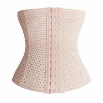Moteriškas pogimdyminis kvėpuojantis liemuo-korsetas su trijų eilių sagtimi 4XL ruda