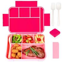 Bento Lunch Box for Kids Adult Student Bento Boxes Lunch Containers 4 Compartment Toddler Bento Containers for School or Daycare 5&1 violetinė