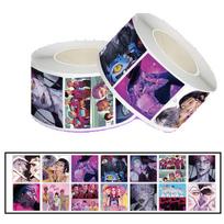 500pcs roll stickers Demon Hunters Animes Cartoon Graffiti Stickers Phone Guitar Laptop Notebook Suitcase Cup Waterproof Sticker gray