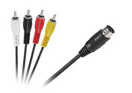 Išmaniojo (Smart TV) ir televizoriaus priedas kabelis din-4 x rca 1,8 m