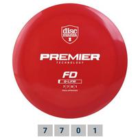 Diskgolfo diskas Fairway Driver Q-Line Premier FD raudona