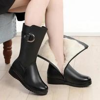 Moteriški batai storakulniai moteriški batai užtrauktukas, tinkantis moterims Punk stiliaus medvilniniai batai moteriški batai vakarėliui Botas Mujer 35 black