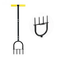 Solid Materials Soil Loosener Easy To Operate Hole Puncher Multi-Functional Garden Tool  Lawns Weed-prevention tool black