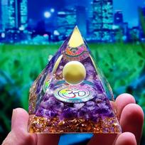 Orgonito piramidės kristalai natūralus akmuo orgono energijos generatorius gydymas Reiki čakra meditacijos papuošalai amatai biuro dekoras blue