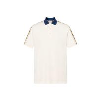 GUCCI vyriški polo marškinėliai dramblio kaulo baltumo 598949-XJB0Q-9247 XXL-No Original Gift Bag Or Gift Box balta