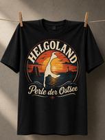 Helgoland Perle Der Ostsee Sunset Ocean Island Silhouette Lighthouse Sea Stacks And Warm Horizon Unisex All Tshirt S beige